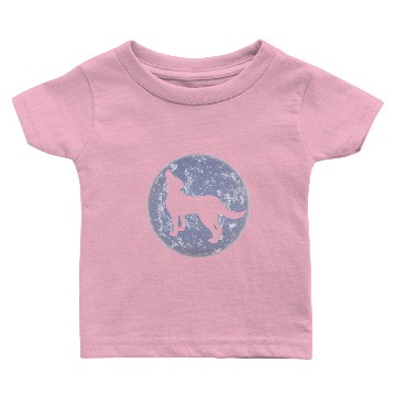 Discover Wolf Howling At Full Moon Baby T-shirts
