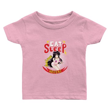 Discover Eat Sleep Anime Repeat Baby T-shirts