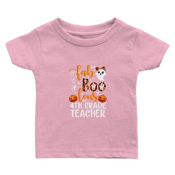 Discover Faboolous 4th Grade Teacher Spooky Teacher Baby T-shirts