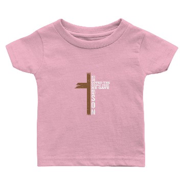 Discover John 3 16 Christian Cross Bible Baby T-shirts