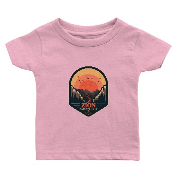 Discover Zion National Park Vintage Camping Lover Baby T-shirts