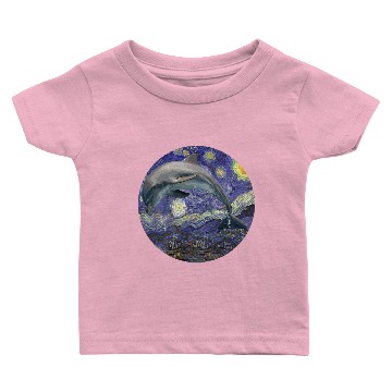 Discover Dolphin Jump Starry Baby T-shirts
