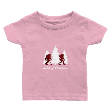 Discover Buffalo Plaid Bigfoot Christmas Tree Sasquatch Baby T-shirts
