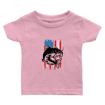 Discover American Flag Catfish Baby T-shirts