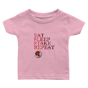 Discover Eat, sleep, stake, repeat Baby T-shirts
