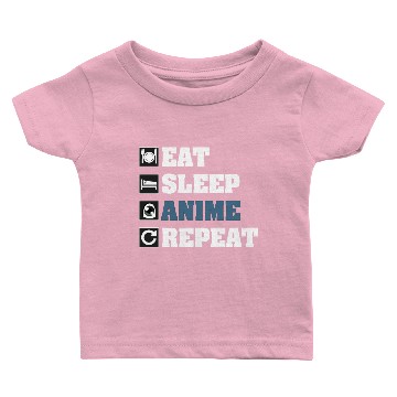 Discover Eat Sleep Anime Repeat Baby T-shirts