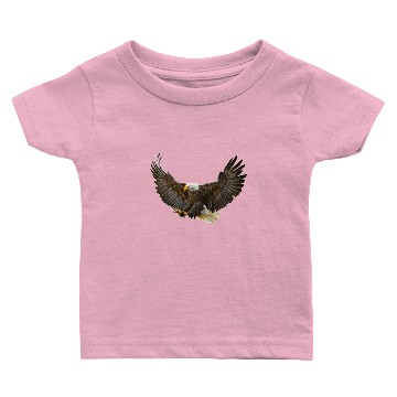 Discover Flying Bald Eagle Birdwatching Baby T-shirts