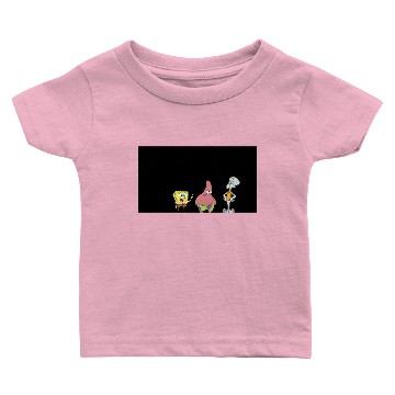 Discover Patrick fighting with squidward Baby T-shirts