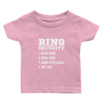 Discover Wedding Ring Bearer Ring Security Groomsmen Baby T-shirts