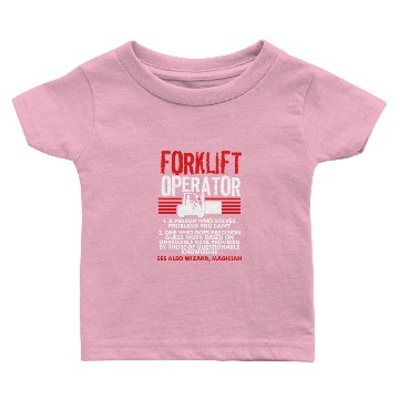 Discover Forklift Operator Definition Forklift Driver Baby T-shirts