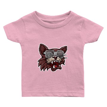 Discover cat fancy striped sunglasses 8 bit pixel style Baby T-shirts