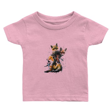 Discover Hand painted Fox Baby T-shirts
