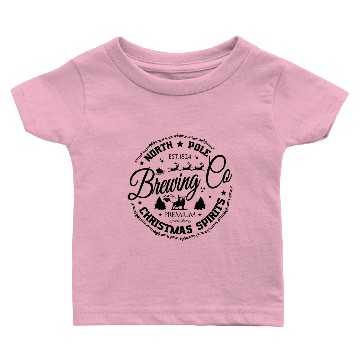 Discover North pole Brewing co Christmas Spirits Baby T-shirts