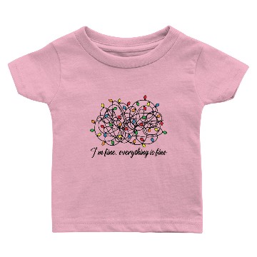 Discover I’m Fine Everything is Fine Tangled Christmas Ligh Baby T-shirts