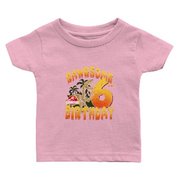 Discover Jurassic Park Rawrsome 6Th Birthday Baby T-shirts