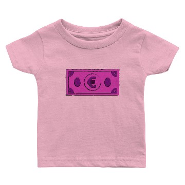 Discover Pink Euro Bill € Bank note Face Mask Bling Bling Baby T-shirts