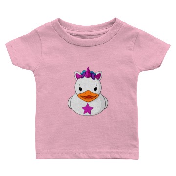 Discover Fancy Unicorn Rubber Duck Baby T-shirts