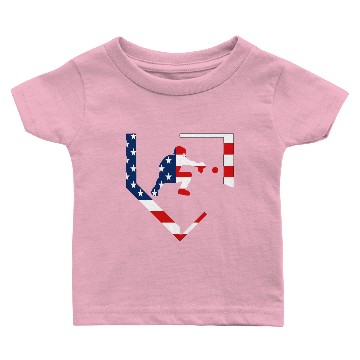 Discover American Flag Graphic Baseball Catcher Gear Baseba Baby T-shirts
