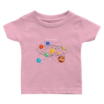 Discover Sun Planets Space And Science Solar System Baby T-shirts