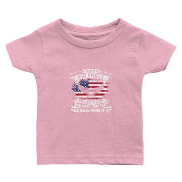 Discover Retired Air Force Veteran US Flag Bald Eagle 3D Baby T-shirts