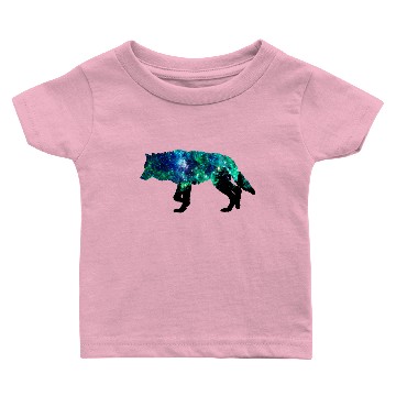 Discover Aurora Galaxy Wolf Baby T-shirts