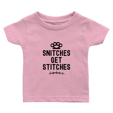 Discover SNITCHES GET STITCHES (Brass Knuckles & Scar) Baby T-shirts