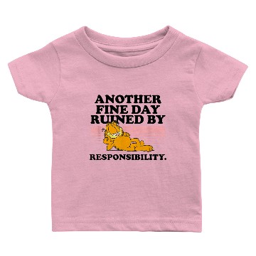 Discover Garfield Ruined By Responsibility Baby T-shirts