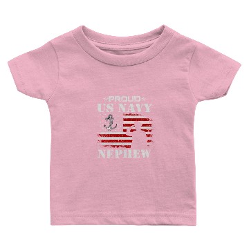 Discover American Flag US Navy Proud Nephew Baby T-shirts