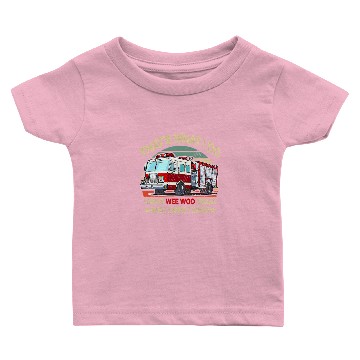 Discover Firefighter I Drive Wee Woo Truck Fireman Baby T-shirts