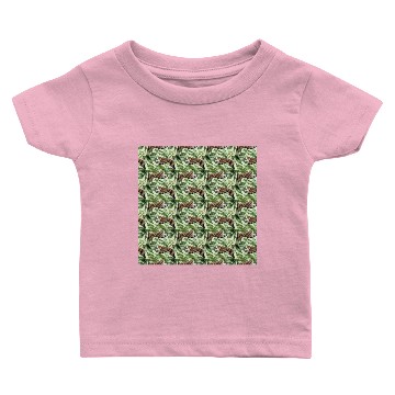 Discover Rain Forest Leopards Leaves Pattern Baby T-shirts