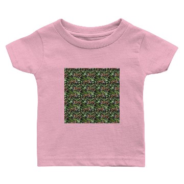 Discover Rain Forest Leopard Leaves Pattern Baby T-shirts