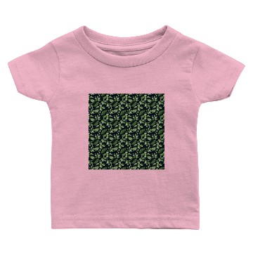 Discover Tropical Rain Forest Leaves Pattern Baby T-shirts