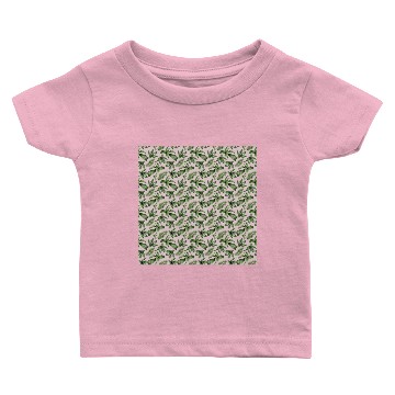 Discover Tropical Rain Forest Leaves Pattern Baby T-shirts