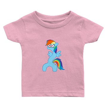 Discover rainbow dash wiggle worm Baby T-shirts