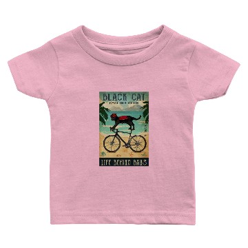 Discover Cycling Club Black Cat Baby T-shirts