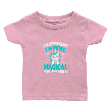 Discover PCOS Awareness Unicorn Teal Ribbon Baby T-shirts