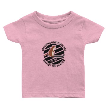 Discover Shadow Groundhog Meteorology Groundhog Day Baby T-shirts