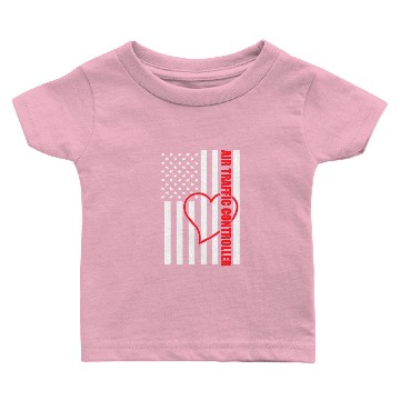 Discover Air Traffic Controller USA Flags ATC Flight Baby T-shirts