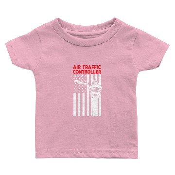 Discover Air Traffic Controller Towers Flag ATC Flight Baby T-shirts