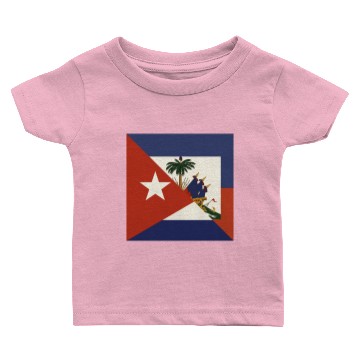 Discover Half Haitian Cuban Flag | Haiti Cuba Baby T-shirts