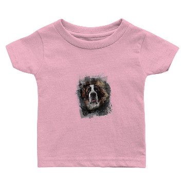 Discover Saint Bernard Dog Portrait Baby T-shirts