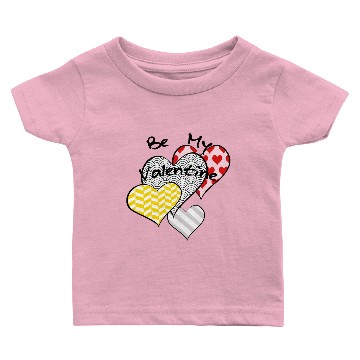 Discover Be My Valentine Patterned Hearts light Baby T-shirts