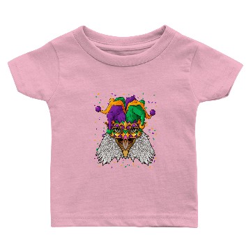 Discover Bald Eagle Mardi Gras Animal Face Carnival Jester Baby T-shirts
