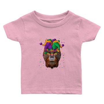 Discover Orangutan Mardi Gras Animal Face Carnival Jester F Baby T-shirts