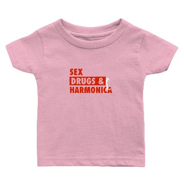 Discover Funny Harmonica Present Idea Baby T-shirts