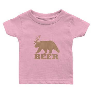 Discover Brown Beer ( bear + deer) Baby T-shirts