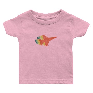 Discover Fighter Jet Retro Vintage Color Baby T-shirts