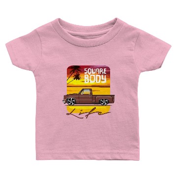 Discover Square Body Life Dark Brown Baby T-shirts