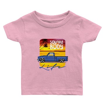Discover Square Body Life Bright Blue Baby T-shirts