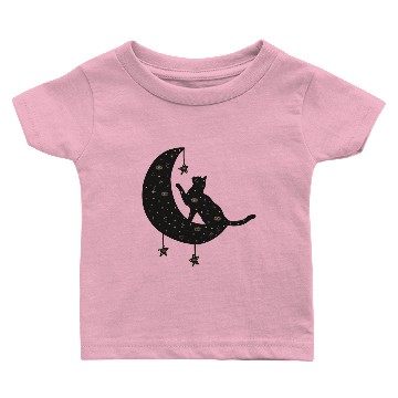 Discover Celestial Cat on Moon Baby T-shirts